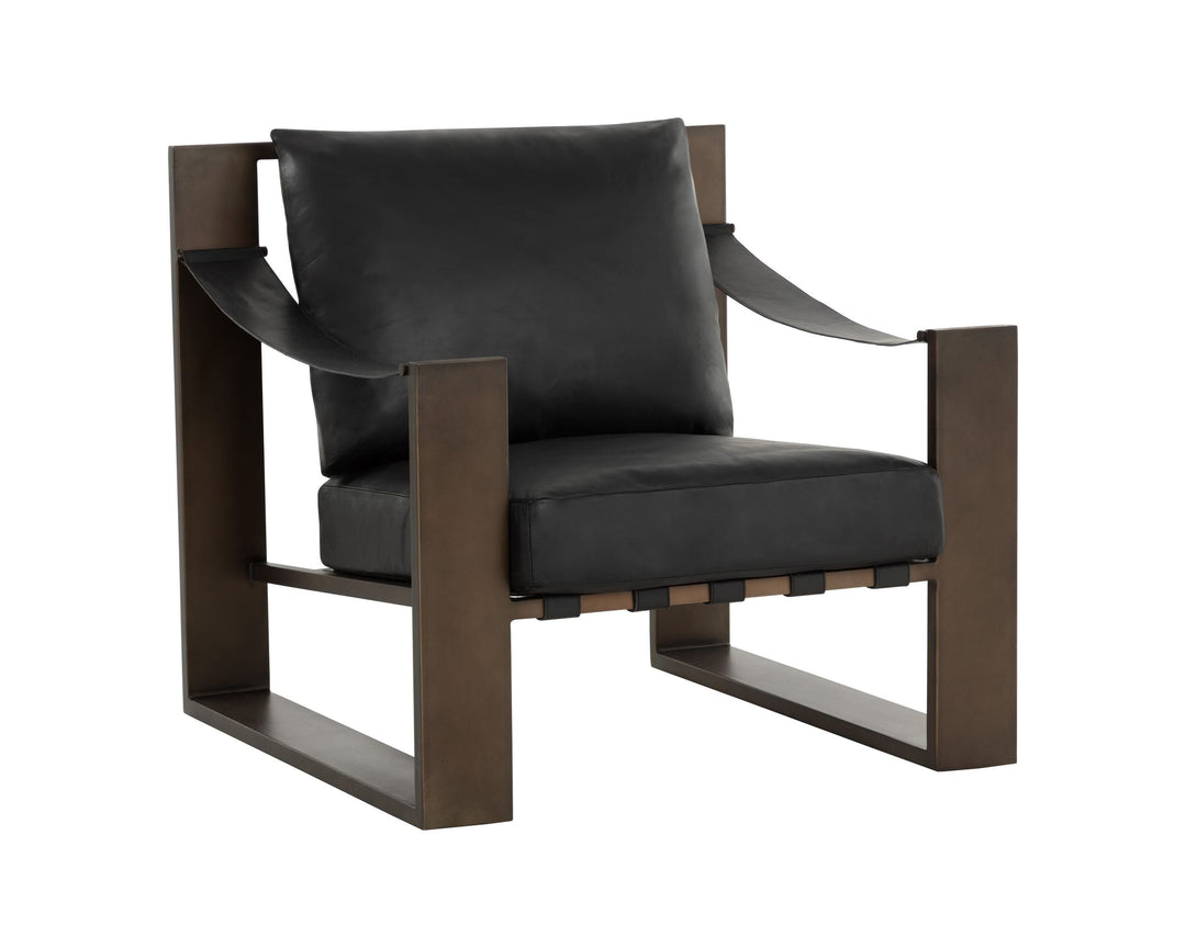Antique Bronze - Charcoal Black Leather