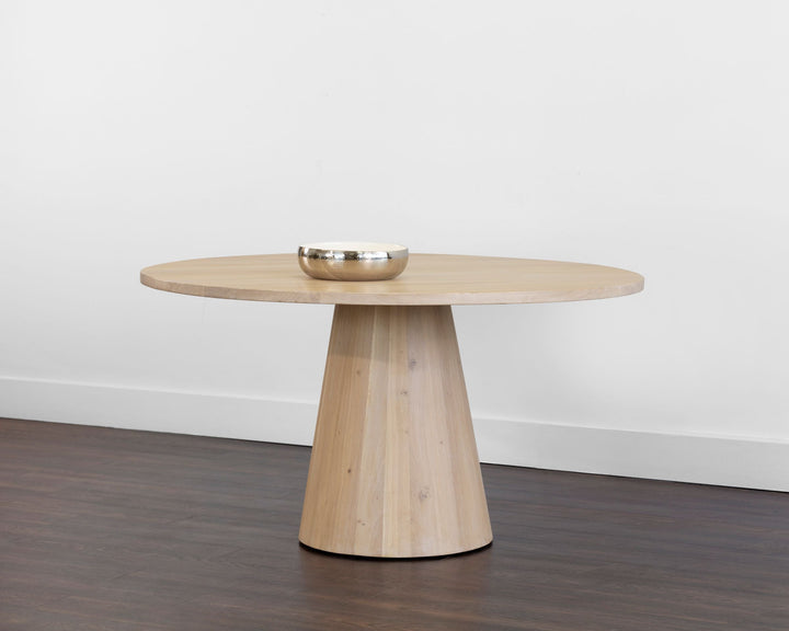 Round - Light Oak - 54"