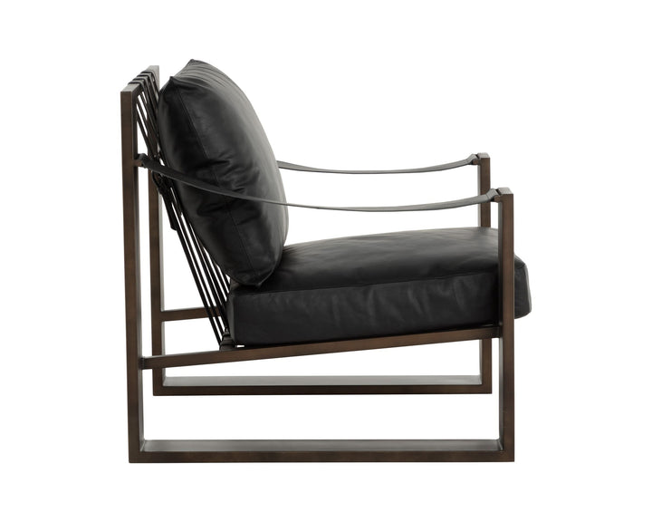Antique Bronze - Charcoal Black Leather
