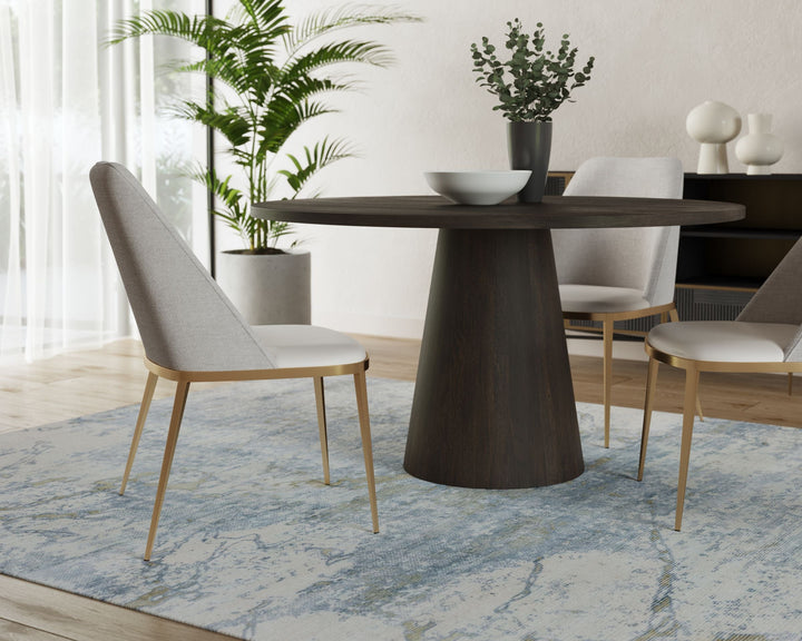 Round - Brown Oak - 54"
