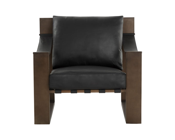 Antique Bronze - Charcoal Black Leather
