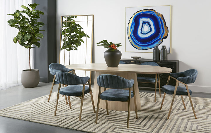 Oval - Light Oak - 84"