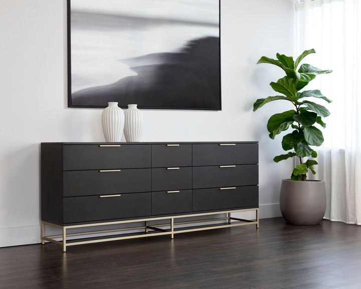 Large - Gold - Charcoal Grey