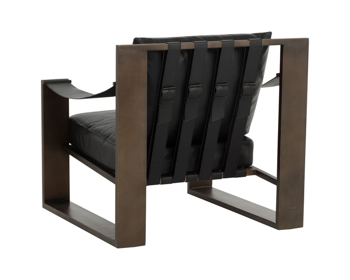 Antique Bronze - Charcoal Black Leather