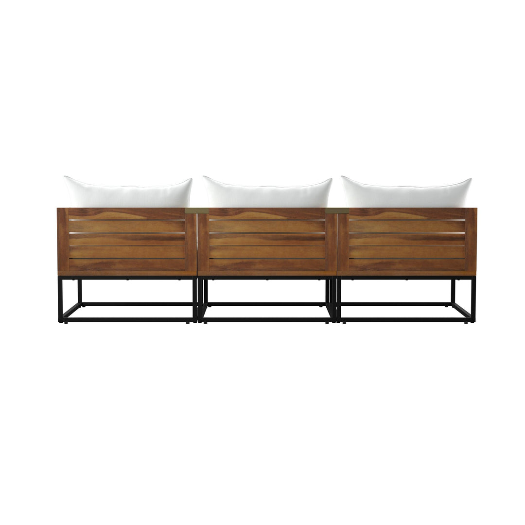SwayLiving Taradale Outdoor Coffee Table and Modular Sofa Set – 2pc OUTDOOR SOFAS + SECTIONALS
