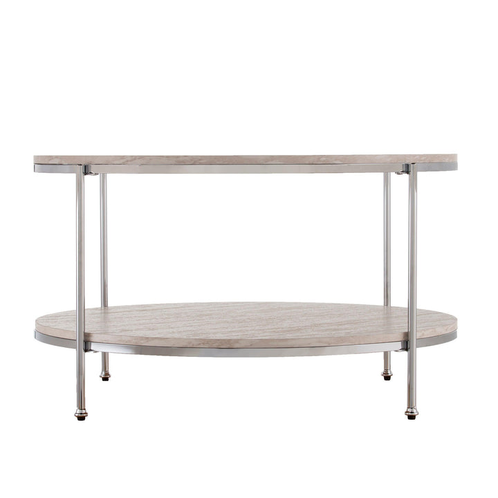 SwayLiving Silas Round Faux Stone Cocktail Table COFFEE TABLES