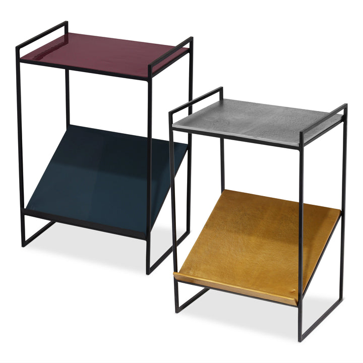 Noemi Cast Aluminum Magazine End Table