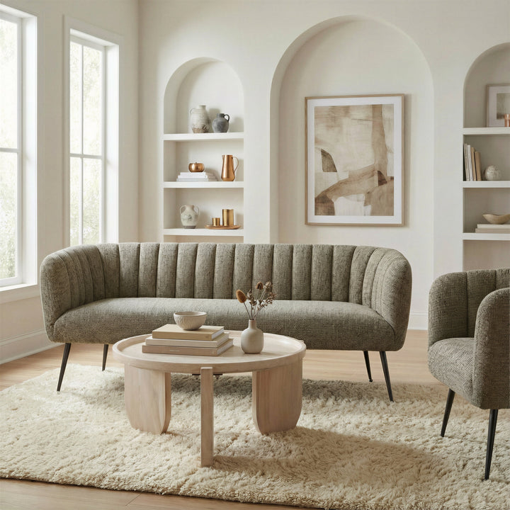 Deco Sofa Green Tweed