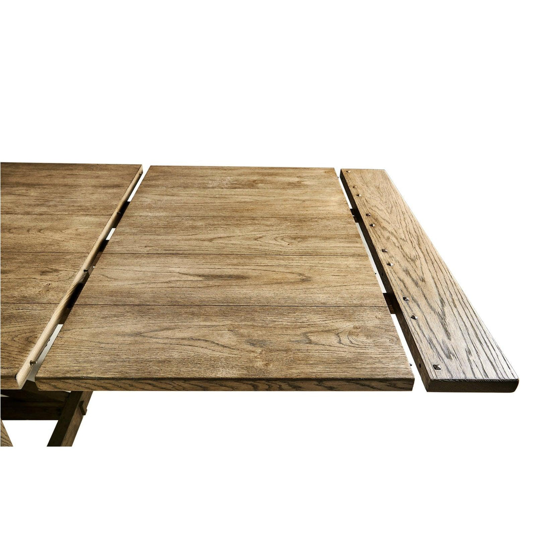 SwayLiving Timeless Sidereal French Laundry Dining Table 125" in Stripped Oak DINING TABLES