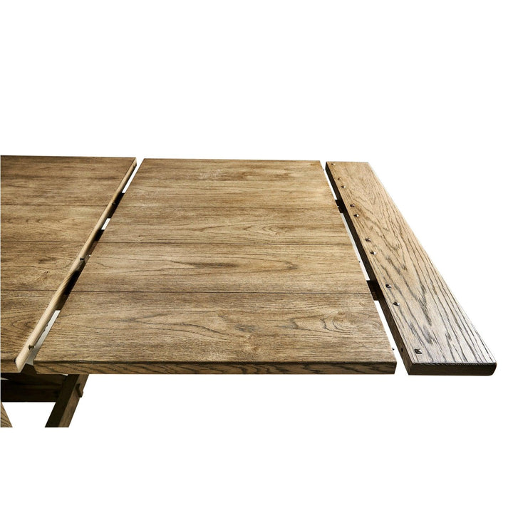 SwayLiving Timeless Sidereal French Laundry Dining Table 125" in Stripped Oak DINING TABLES