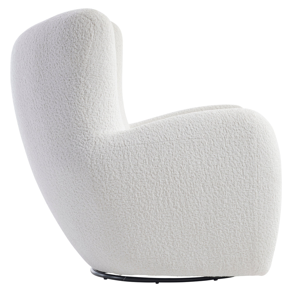 Silvi Fabric Swivel Chair, White