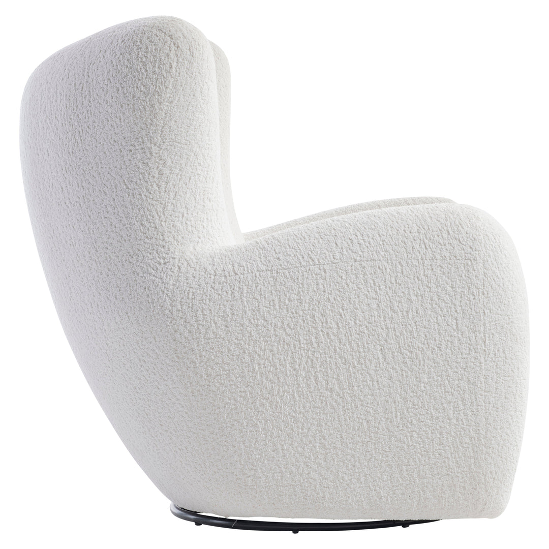 Silvi Fabric Swivel Chair, White