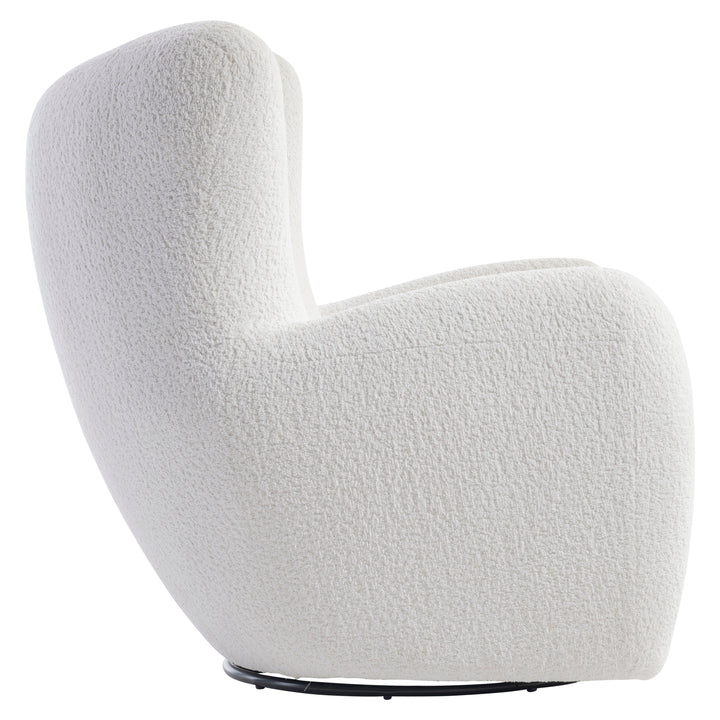 Silvi Fabric Swivel Chair, White