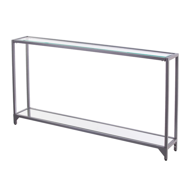 SwayLiving Bergen Narrow Metal Console Table - Silver CONSOLE TABLES