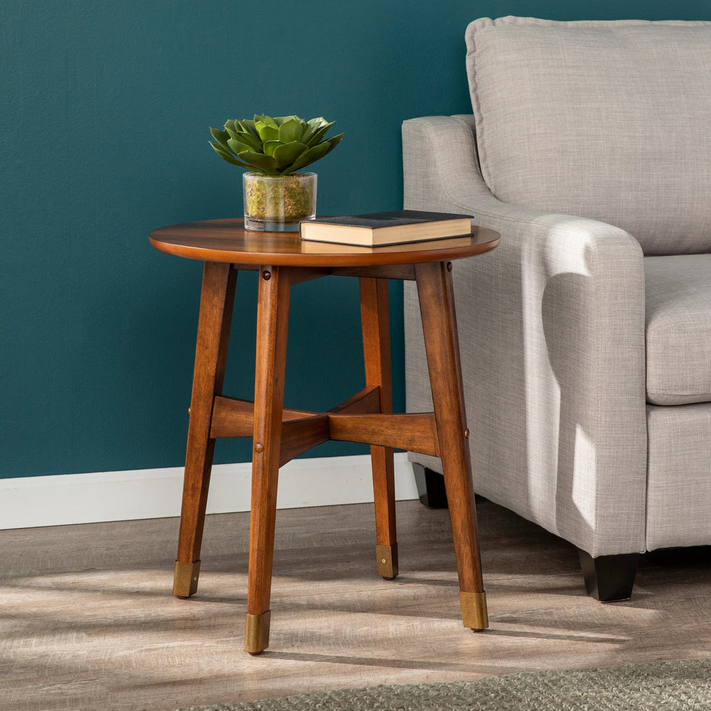 SwayLiving Rhoda Round Midcentury Modern End Table ACCENT TABLES