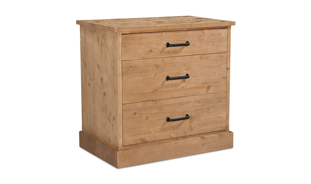 Tade 3 Drawer Nighstand Honey Pine - SwayLiving