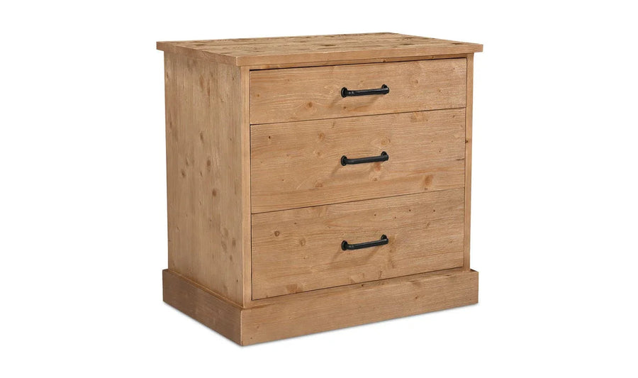 Tade 3 Drawer Nighstand Honey Pine - SwayLiving