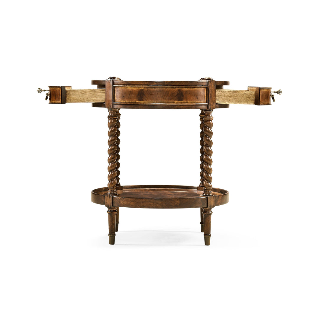 SwayLiving Regency Style Mahogany Round Side Table ACCENT TABLES