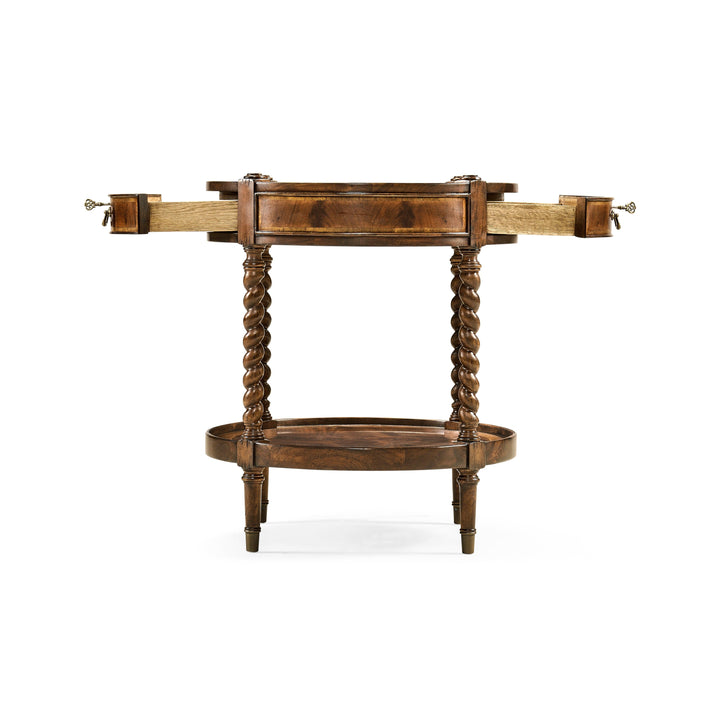SwayLiving Regency Style Mahogany Round Side Table ACCENT TABLES