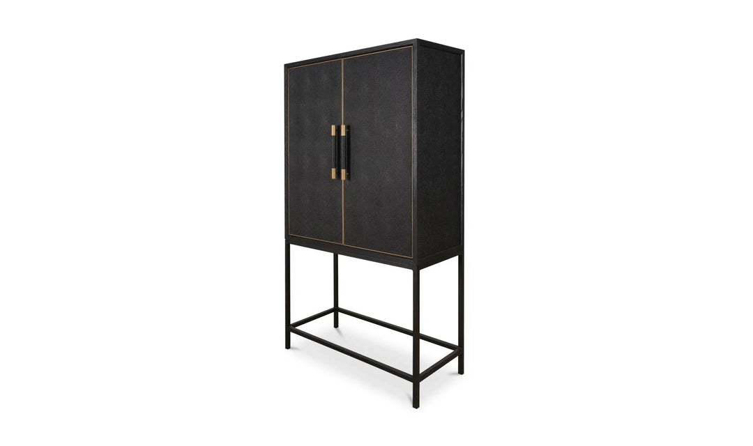 Mako Bar Cabinet Black - SwayLiving