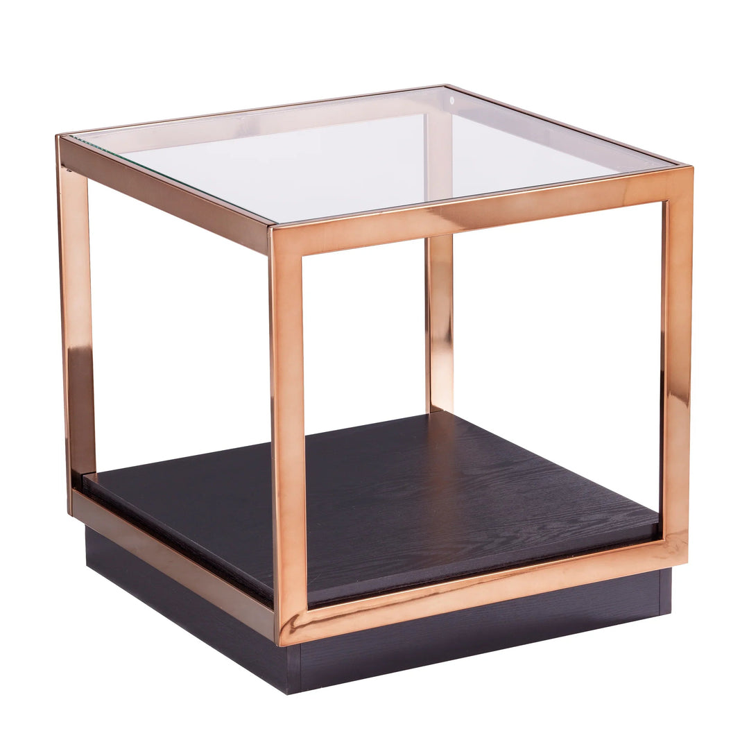 SwayLiving Lexina Glass-Top End Table ACCENT TABLES