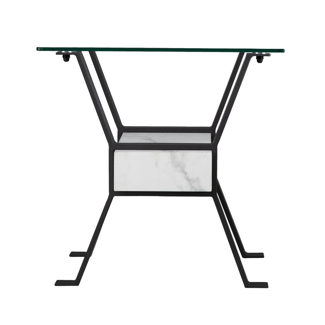 SwayLiving Darvette Glass-Top End Table ACCENT TABLES