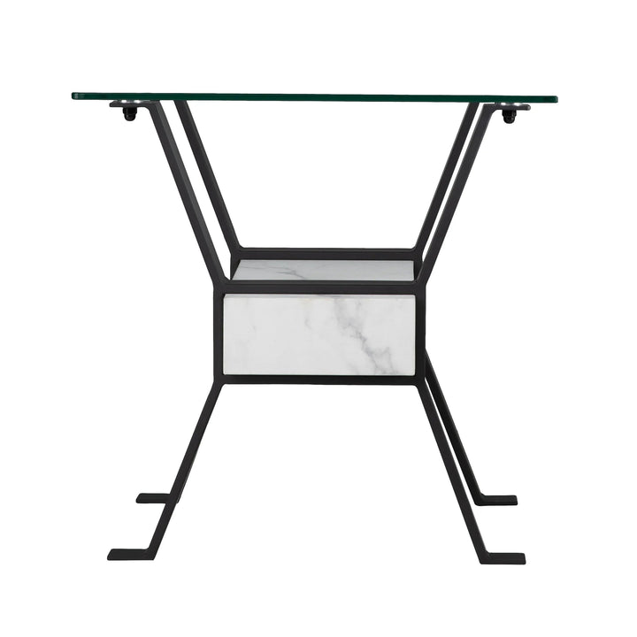SwayLiving Darvette Glass-Top End Table ACCENT TABLES