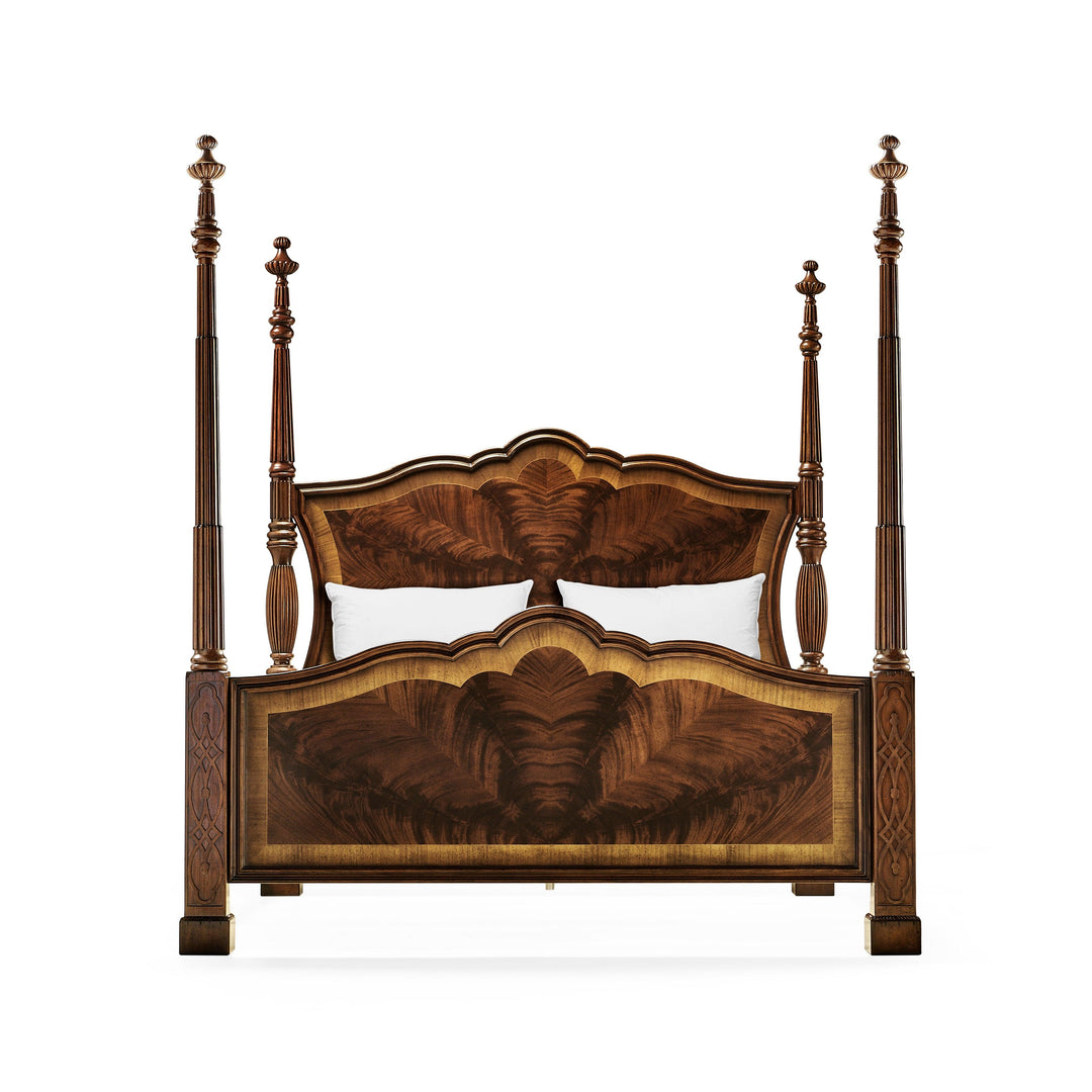 SwayLiving Versailles Mahogany King Poster Bed BEDS