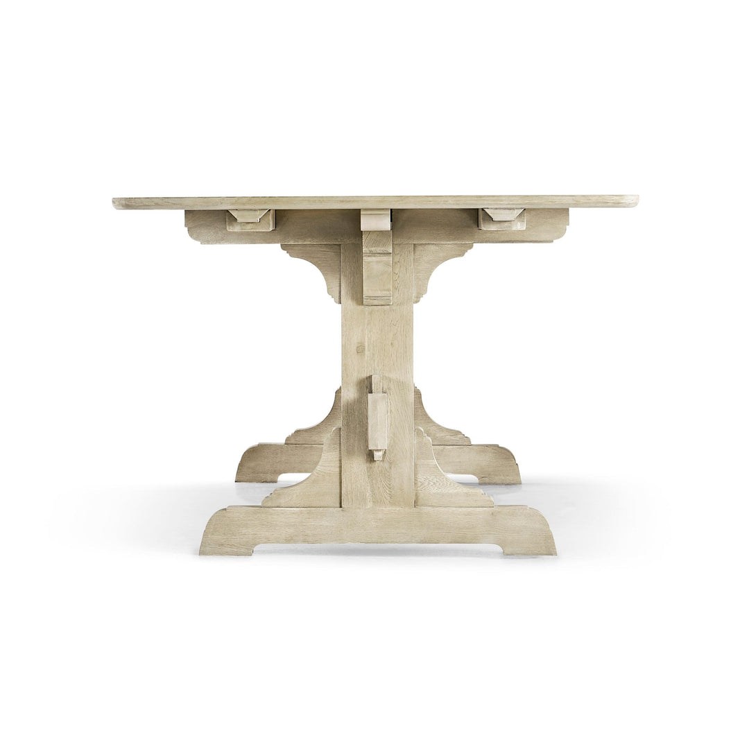 SwayLiving Timeless Epoch Trestle Dining Table in Stripped Oak DINING TABLES