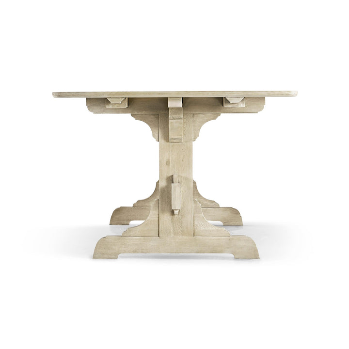 SwayLiving Timeless Epoch Trestle Dining Table in Stripped Oak DINING TABLES