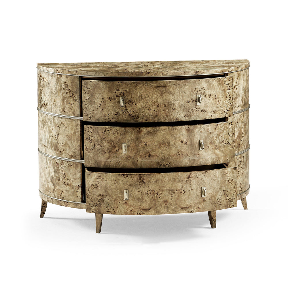 SwayLiving Reimagined Fulgurite Mappa Burl Demilune CONSOLE TABLES