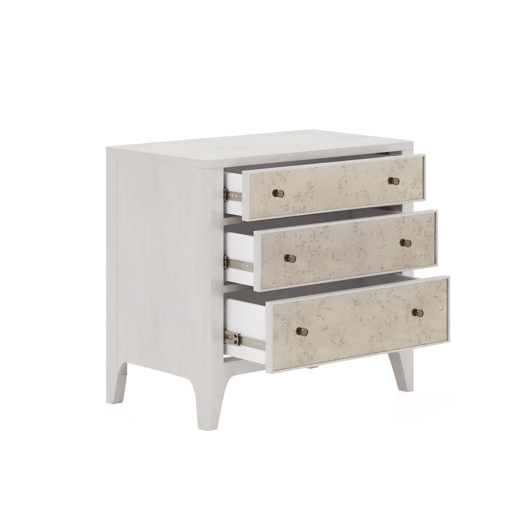 Mezzanine 3 Drawer Mirrored Nightstand