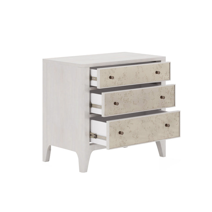 Mezzanine 3 Drawer Mirrored Nightstand