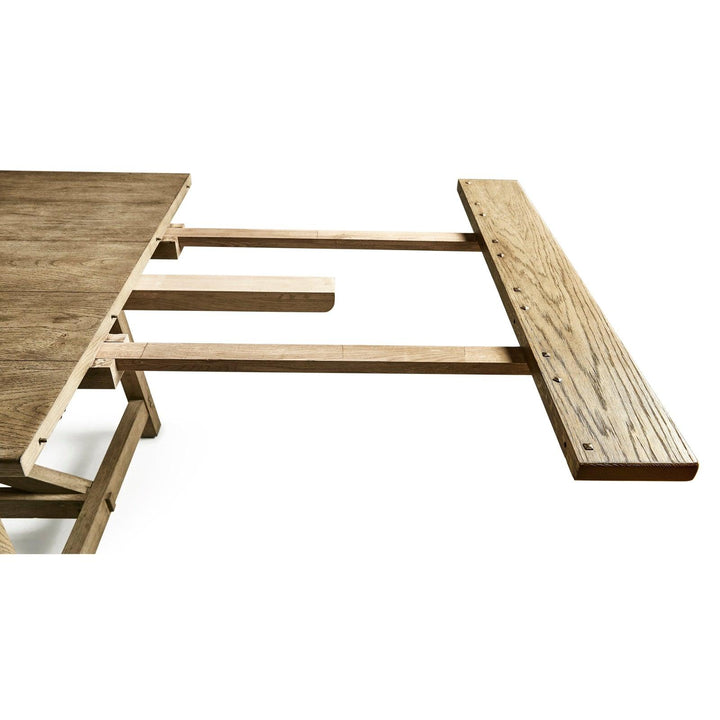 SwayLiving Timeless Sidereal French Laundry Dining Table 125" in Stripped Oak DINING TABLES