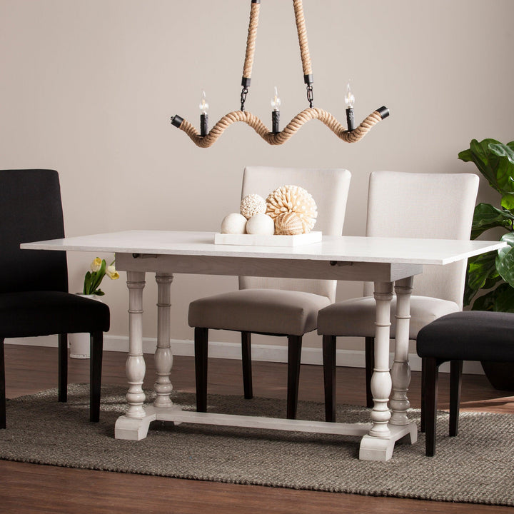 SwayLiving Edenderry Farmhouse Folding Trestle Console to Dining Table DINING TABLES