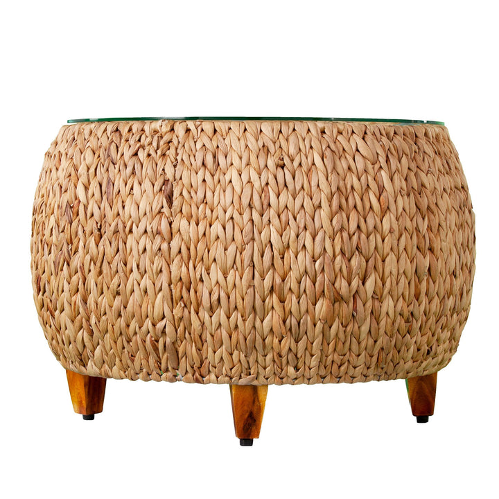 SwayLiving Jokobe Round Water Hyacinth Cocktail Table COFFEE TABLES