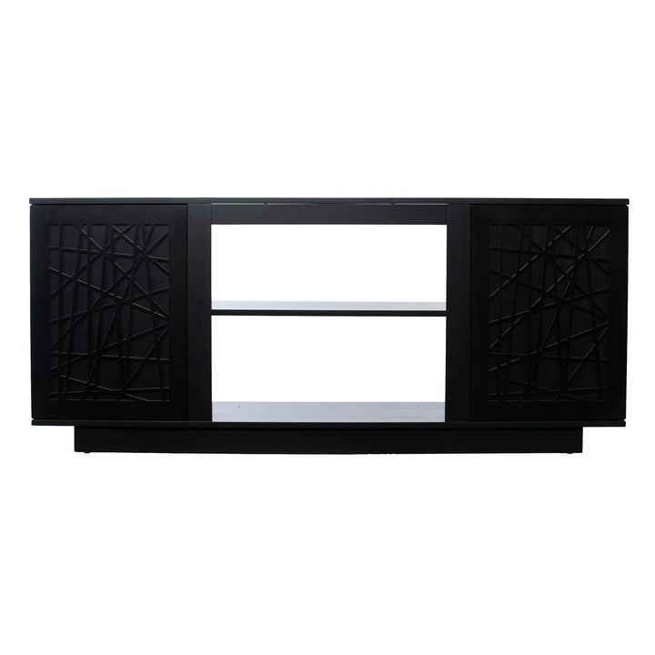 SwayLiving Delgrave Media Console w/ Storage - Black MEDIA + TV STANDS