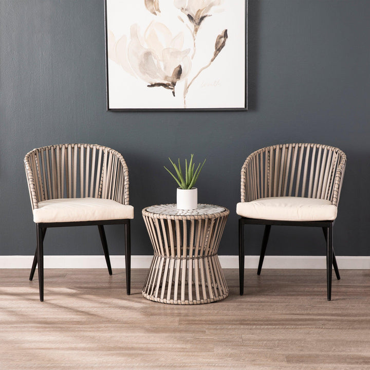 SwayLiving Melilani Outdoor Chairs w/ Cushions – 2pc Set OUTDOOR DINING CHAIRS
