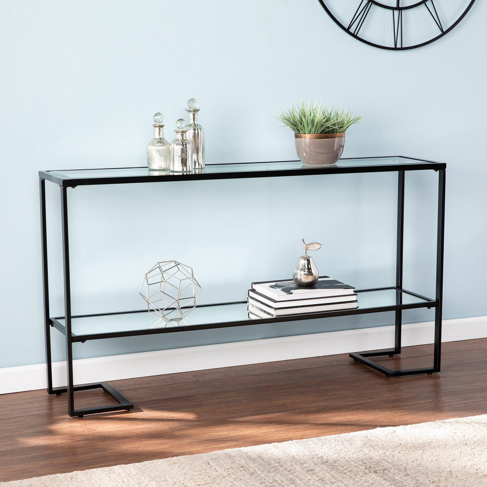 SwayLiving Horten Glam Narrow Console Table - Black CONSOLE TABLES