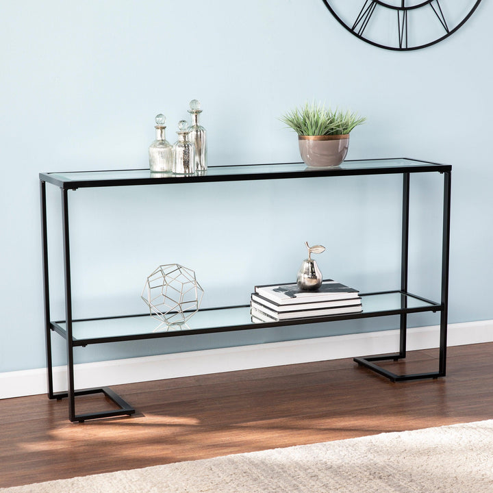 SwayLiving Horten Glam Narrow Console Table - Black CONSOLE TABLES