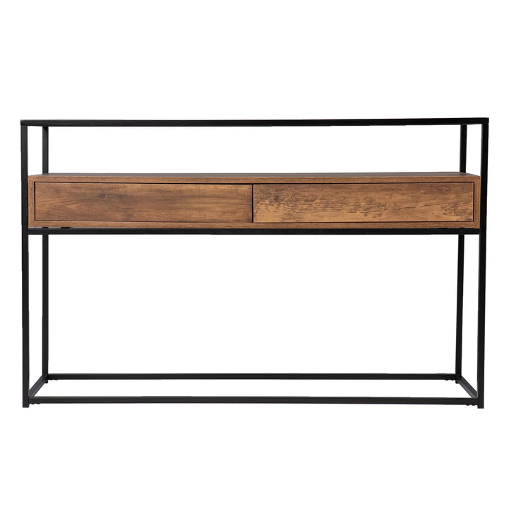 SwayLiving Olivern Glass-Top Console Table w/ Storage CONSOLE TABLES
