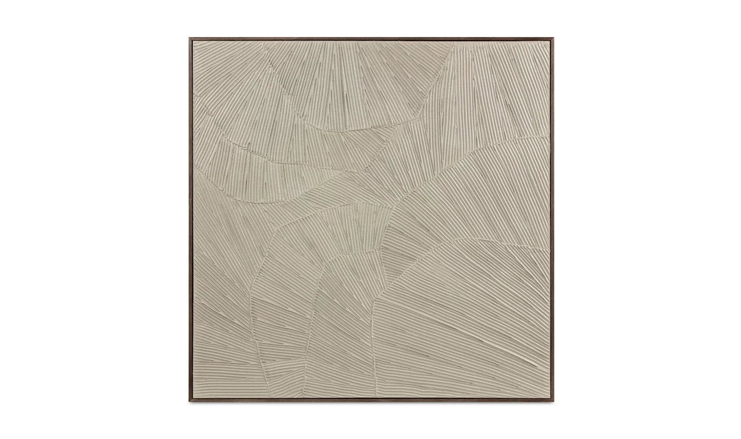 Flutter Framed Painting Cool Beige - SwayLiving