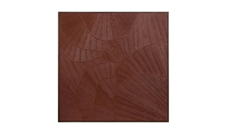 Flutter Framed Painting Maroon - SwayLiving