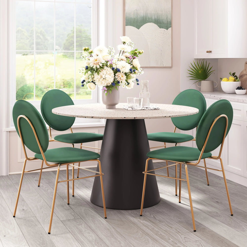 SwayLiving Jorf Dining Table Beige & Bronze DINING TABLES