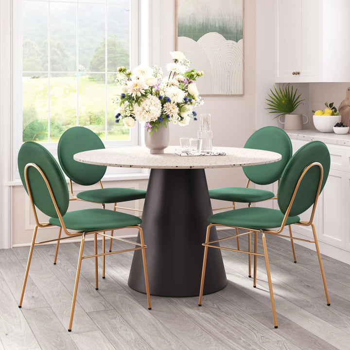 SwayLiving Jorf Dining Table Beige & Bronze DINING TABLES
