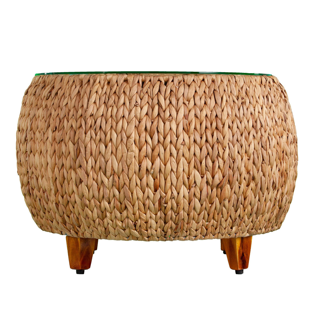 SwayLiving Jokobe Round Water Hyacinth Cocktail Table COFFEE TABLES