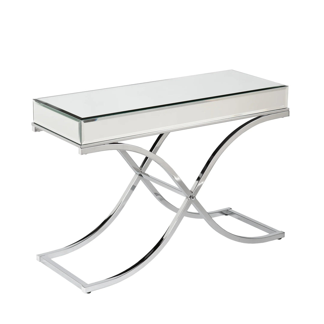 SwayLiving Ava Mirrored Console Table - Chrome CONSOLE TABLES