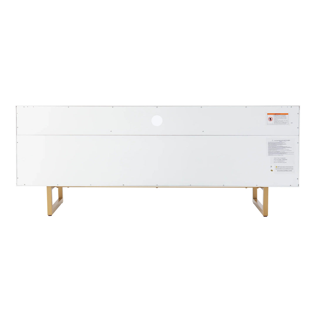 SwayLiving Mursley Media Cabinet w/ Storage - White MEDIA + TV STANDS