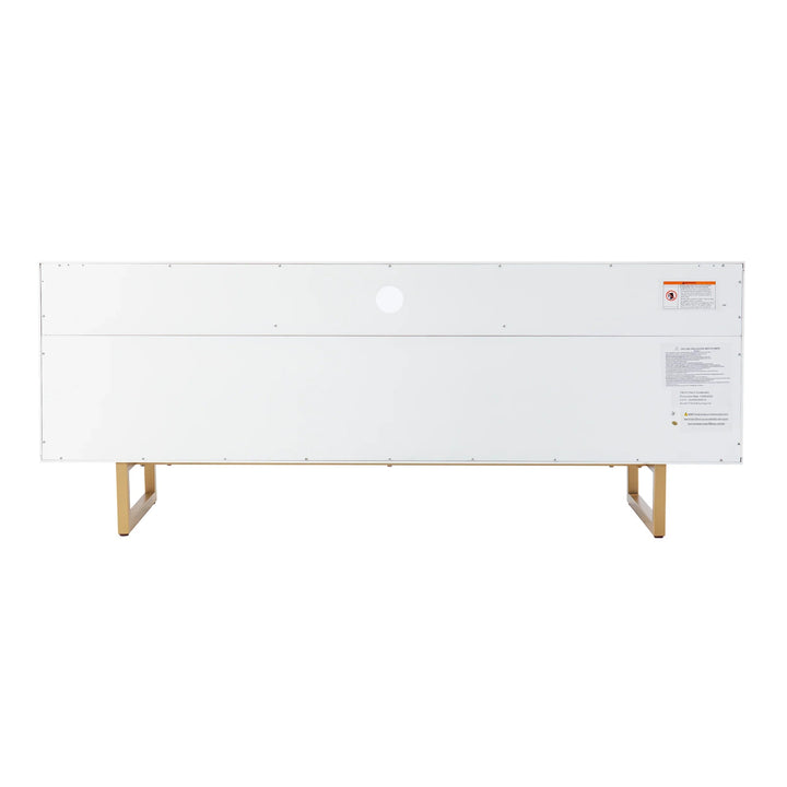 SwayLiving Mursley Media Cabinet w/ Storage - White MEDIA + TV STANDS