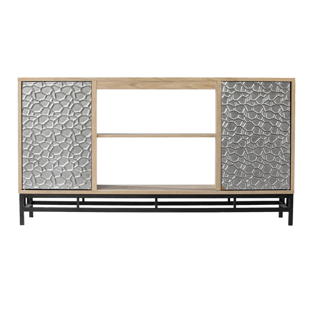 SwayLiving Hollesborne Media Console w/ Storage MEDIA + TV STANDS